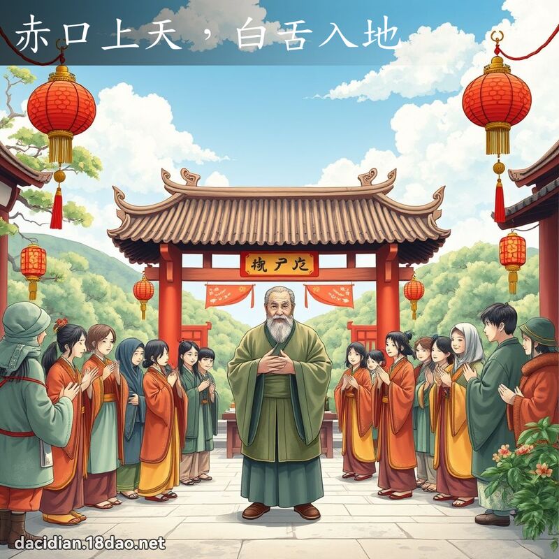 赤口上天，白舌入地 - 国语大辞典配图