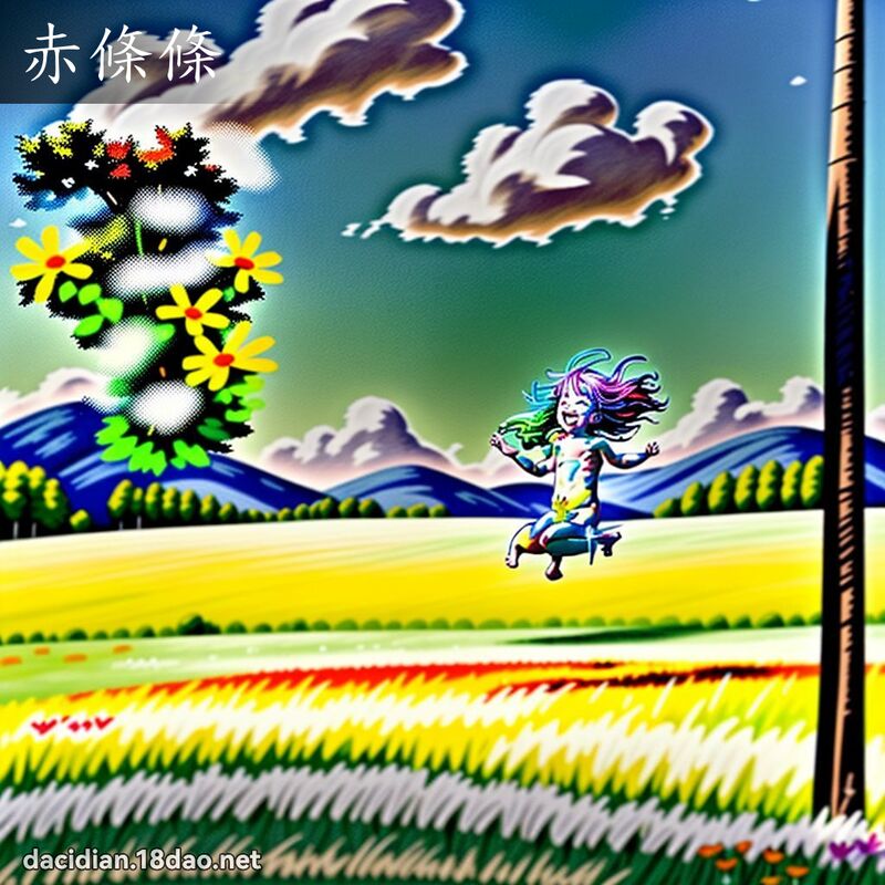 赤條條 - 國語大辭典配圖