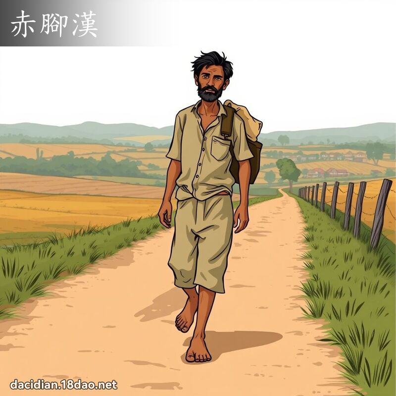 赤脚汉 - 国语大辞典配图