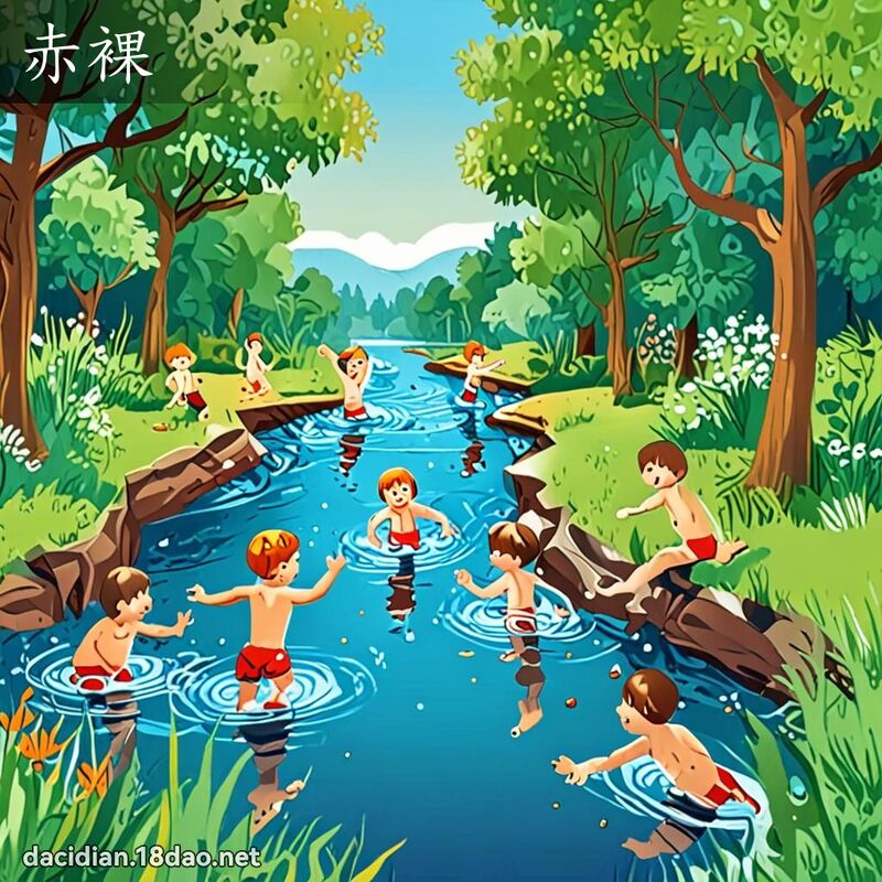 赤裸 - 國語大辭典配圖