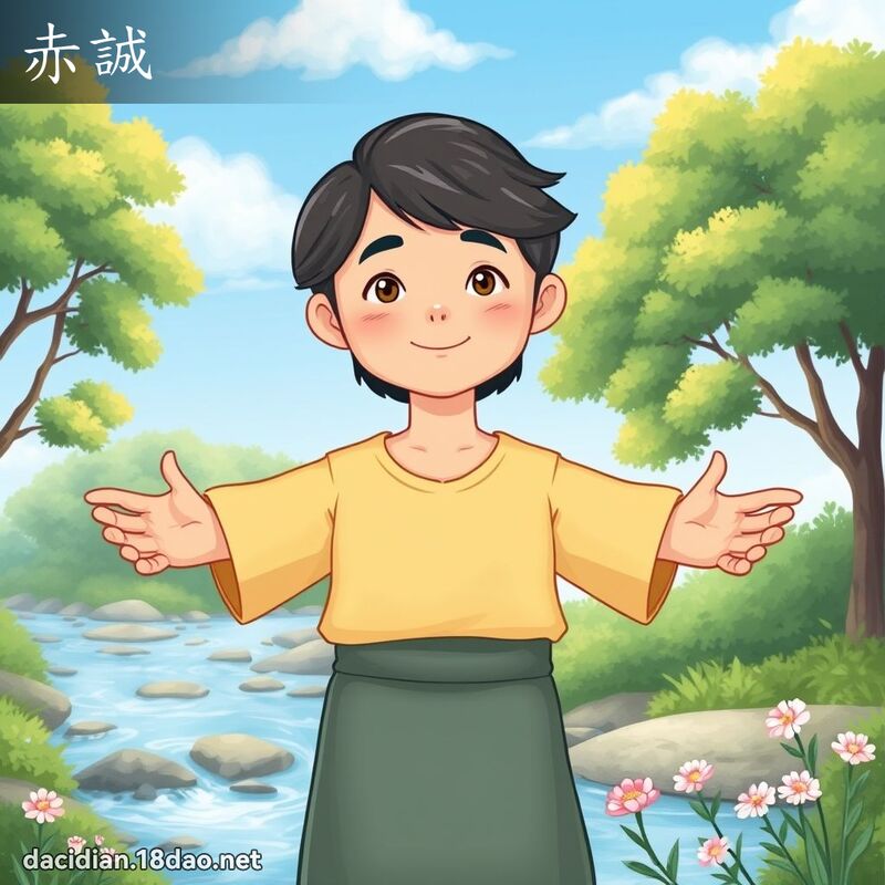 赤誠 - 國語大辭典配圖