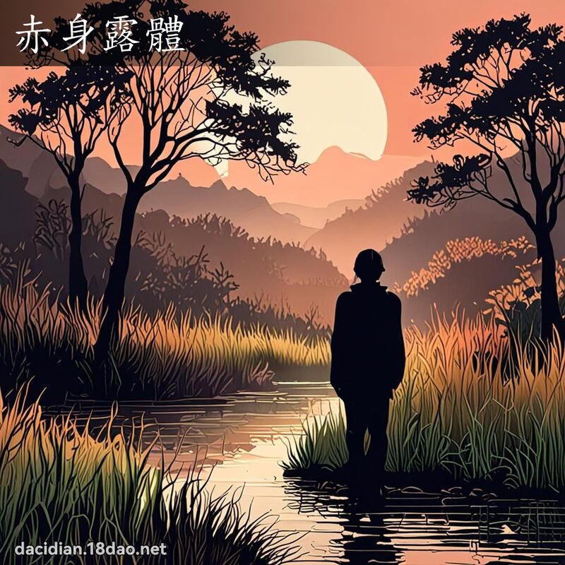 赤身露体 - 国语大辞典配图