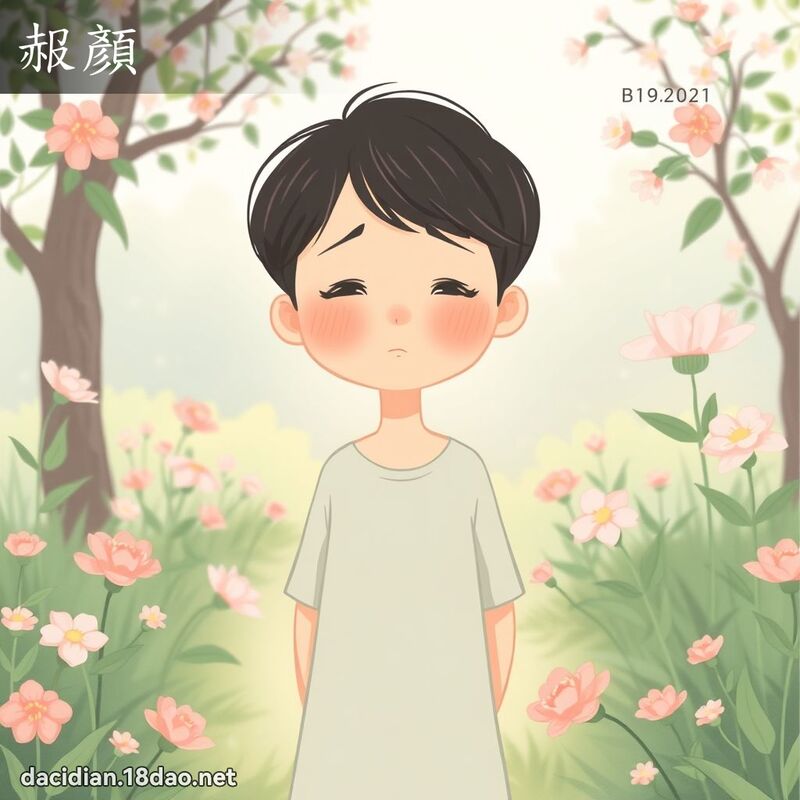 赧顏 - 国语大辞典配图