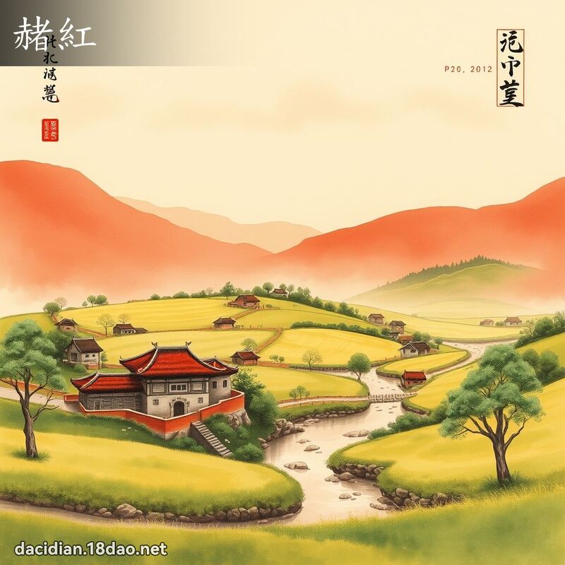 赭紅 - 國語大辭典配圖