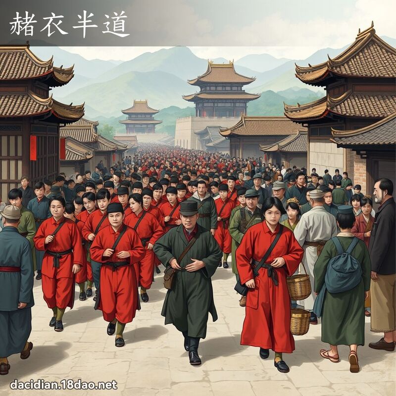 赭衣半道 - 国语大辞典配图