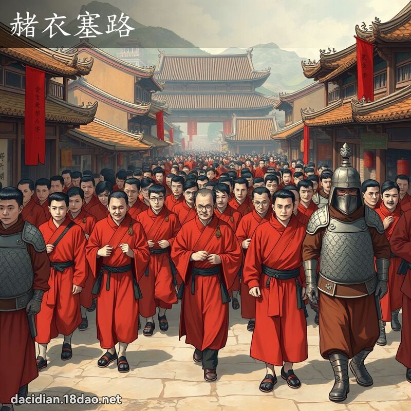 赭衣塞路 - 国语大辞典配图