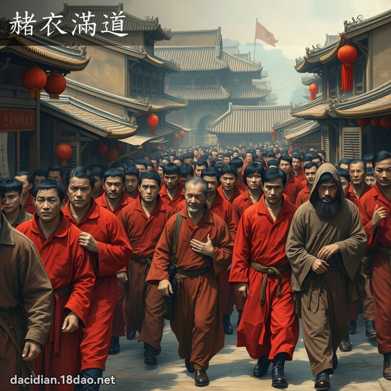赭衣滿道 - 國語大辭典配圖