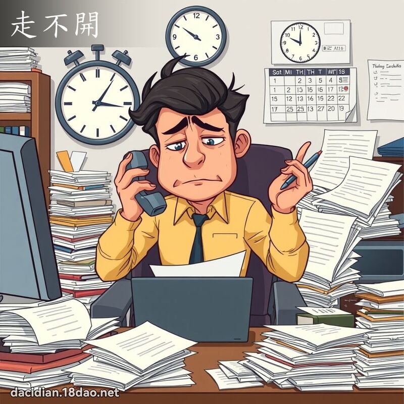 走不开 - 国语大辞典配图