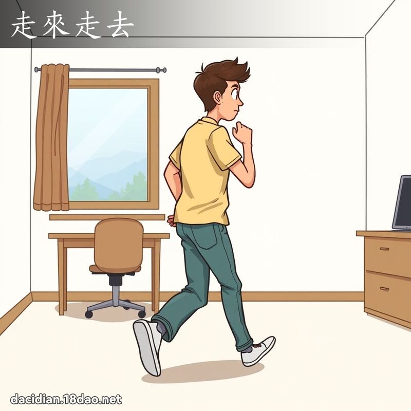 走來走去 - 國語大辭典配圖