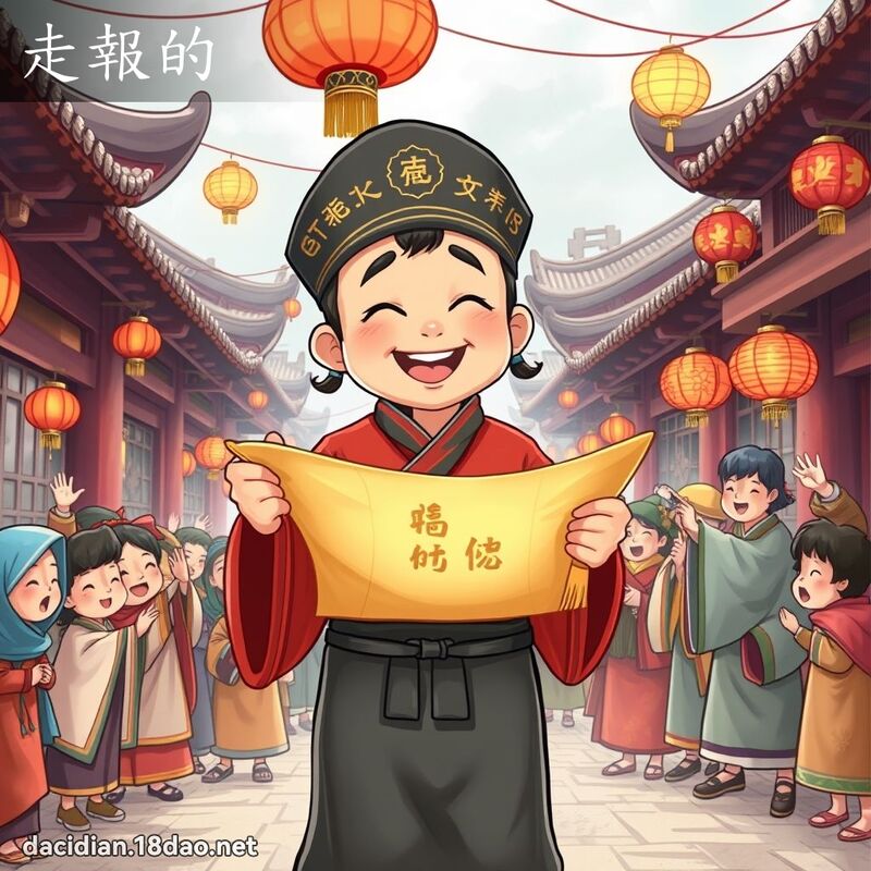 走報的 - 國語大辭典配圖