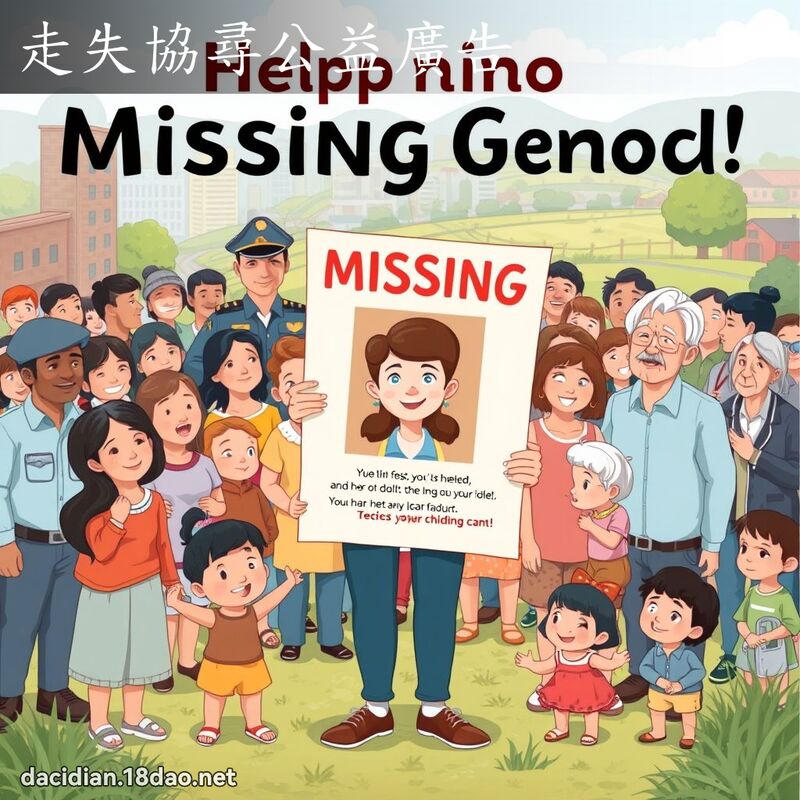 走失協尋公益廣告 - 國語大辭典配圖