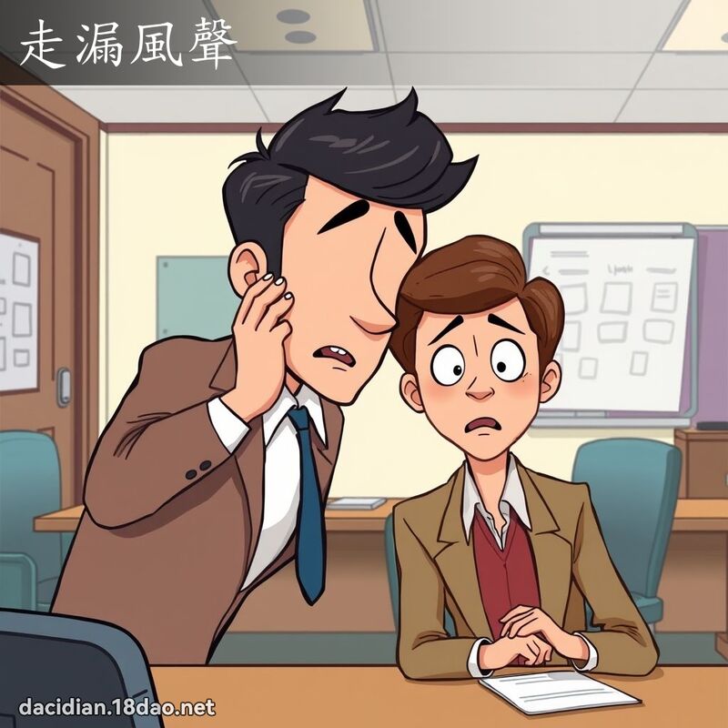 走漏風聲 - 國語大辭典配圖