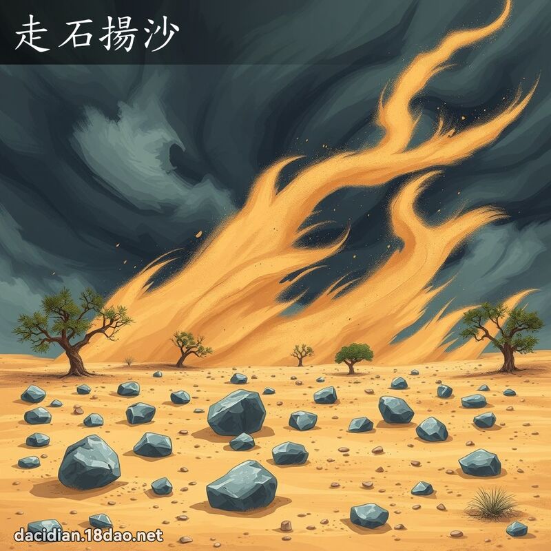 走石揚沙 - 國語大辭典配圖