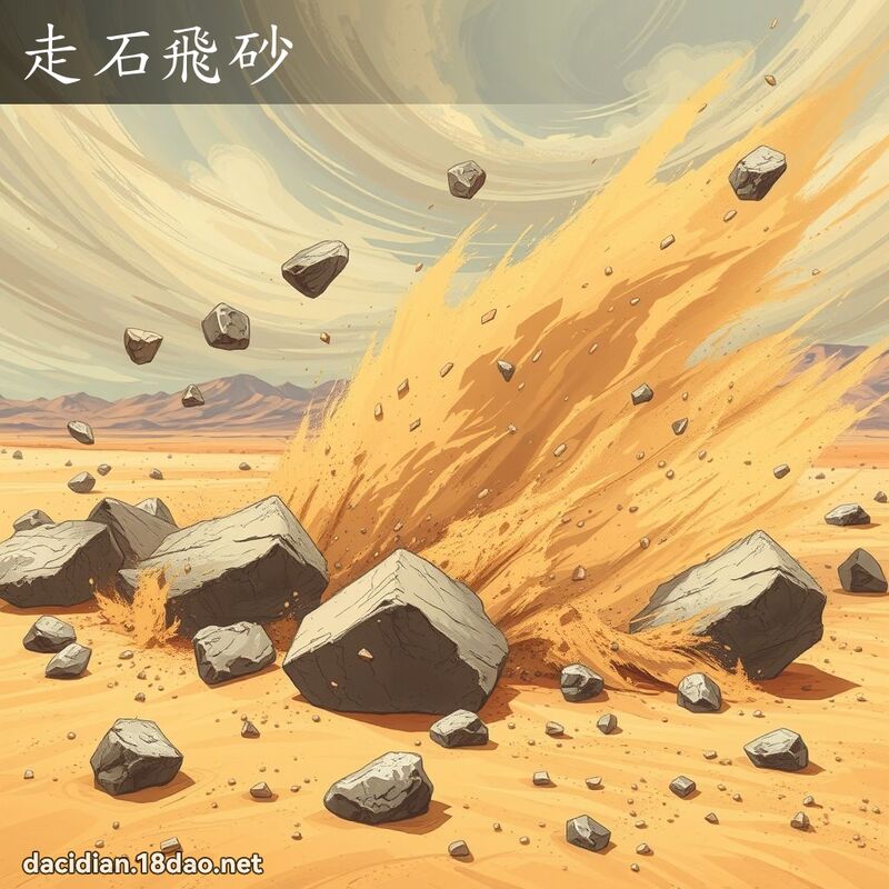 走石飛砂 - 國語大辭典配圖