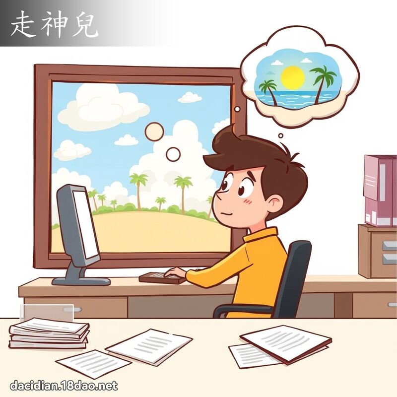 走神兒 - 國語大辭典配圖