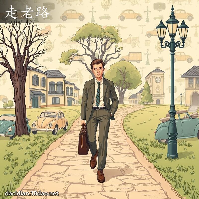 走老路 - 國語大辭典配圖