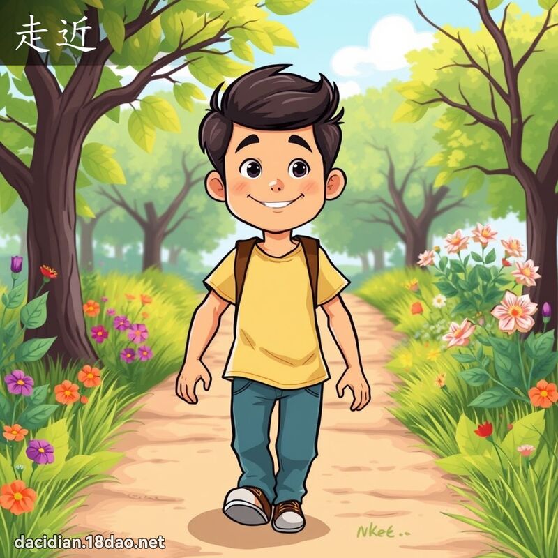 走近 - 國語大辭典配圖