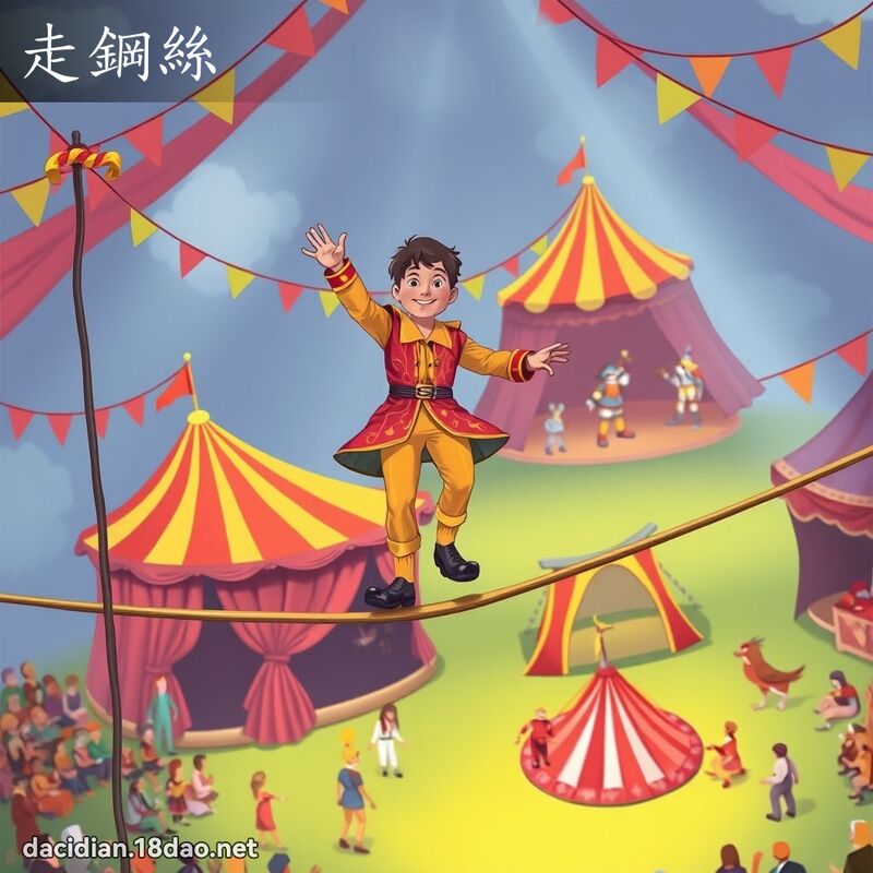 走鋼絲 - 國語大辭典配圖