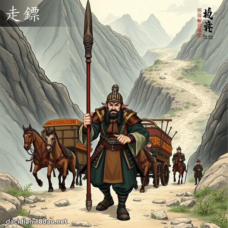 走鏢 - 國語大辭典配圖