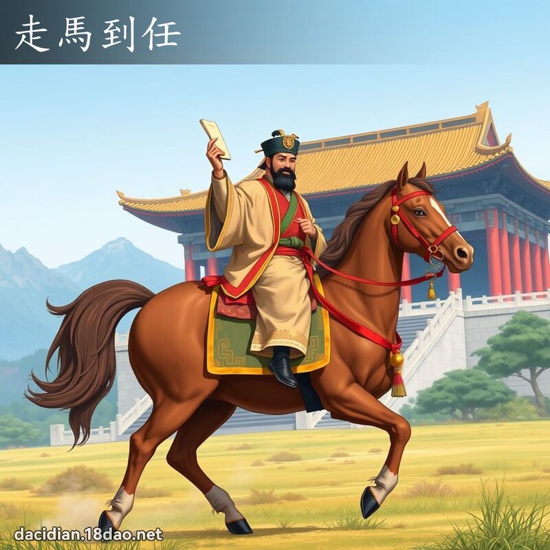 走馬到任 - 國語大辭典配圖