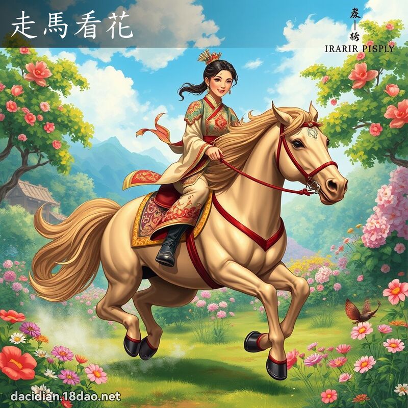 走馬看花 - 國語大辭典配圖
