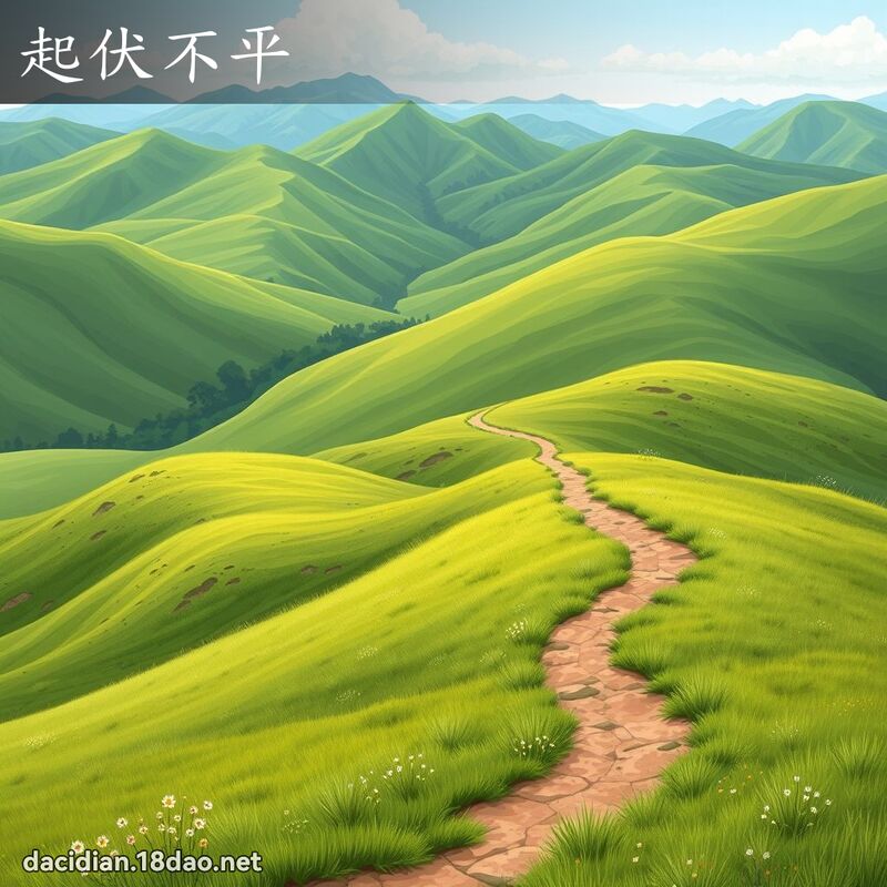 起伏不平 - 國語大辭典配圖