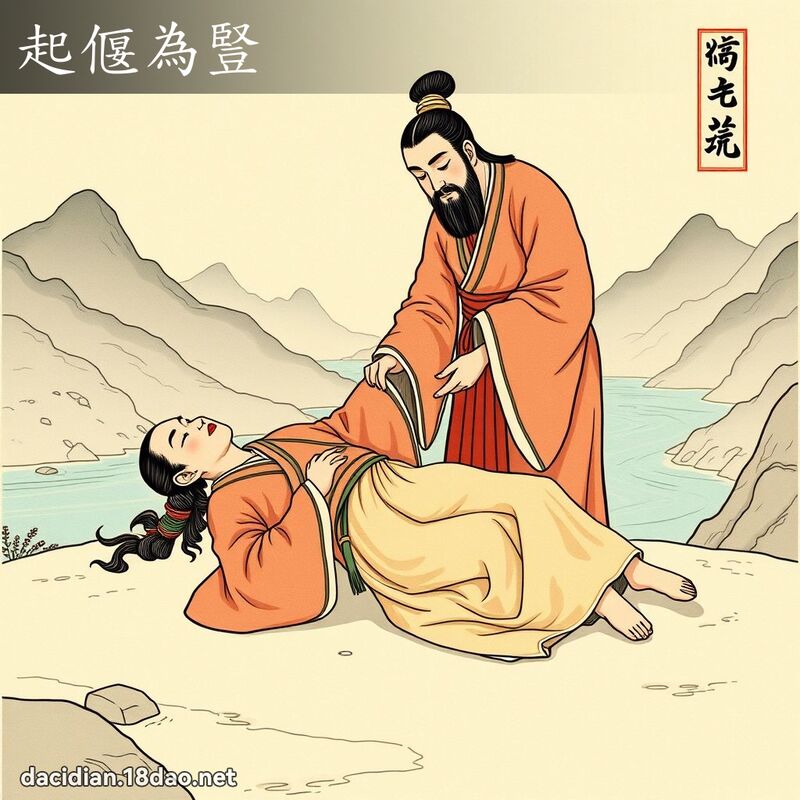 起偃为竖 - 国语大辞典配图
