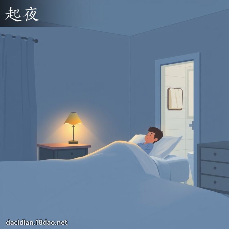 起夜 - 國語大辭典配圖