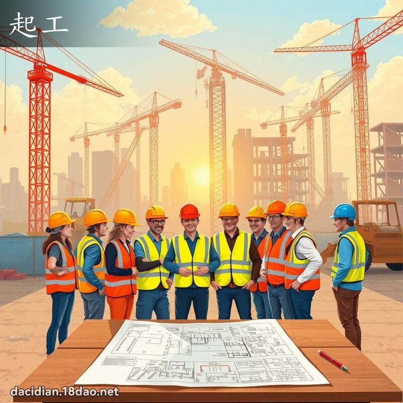 起工 - 國語大辭典配圖