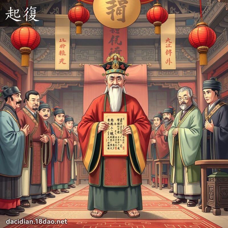 起復 - 國語大辭典配圖