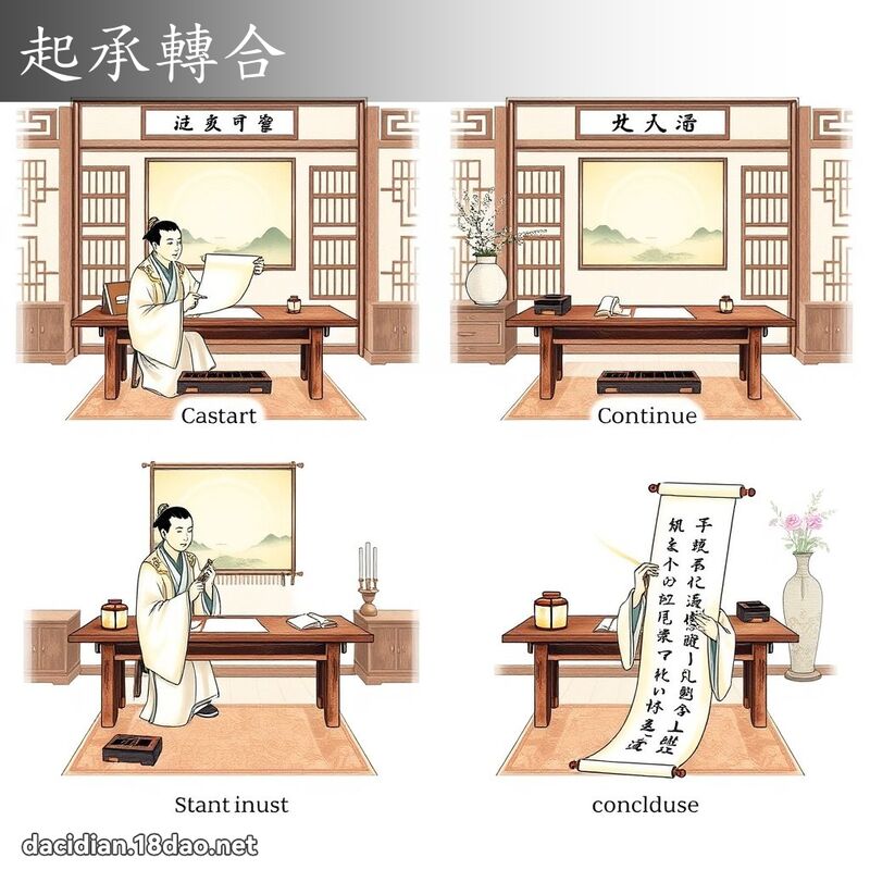 起承轉合 - 國語大辭典配圖