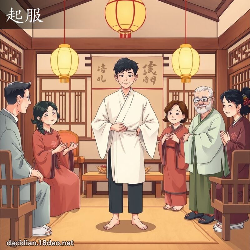 起服 - 国语大辞典配图