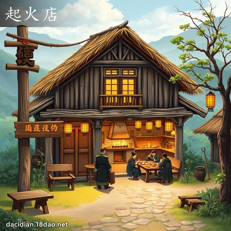 起火店 - 国语大辞典配图