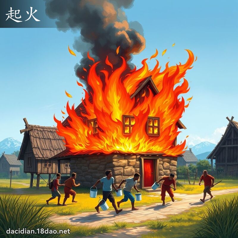起火 - 國語大辭典配圖
