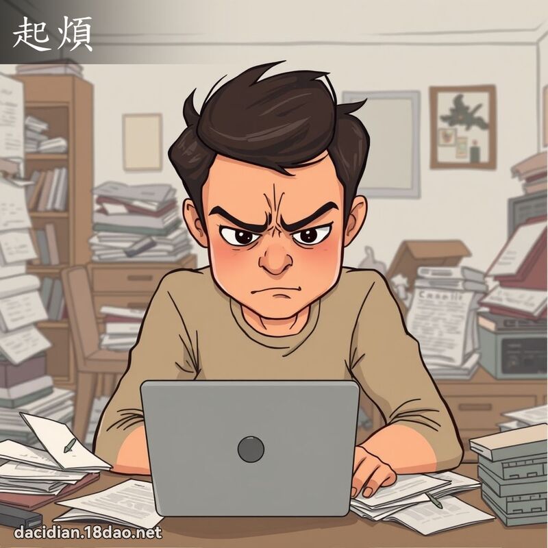 起烦 - 国语大辞典配图