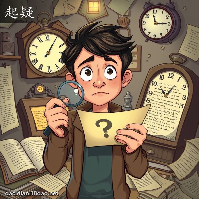 起疑 - 国语大辞典配图