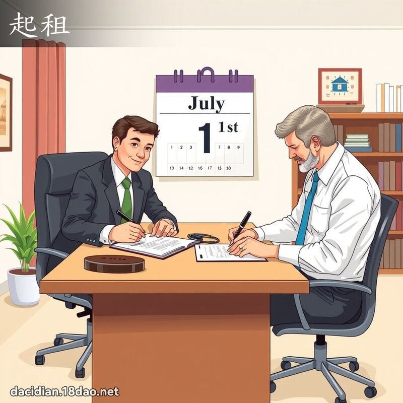 起租 - 國語大辭典配圖
