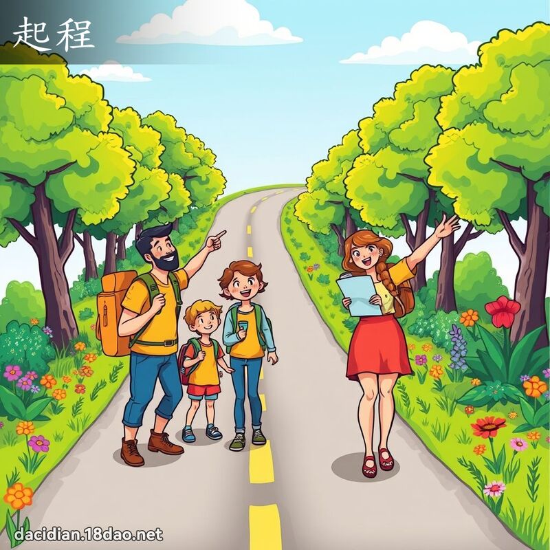 起程 - 国语大辞典配图