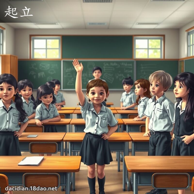 起立 - 国语大辞典配图