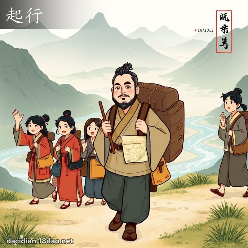 起行 - 國語大辭典配圖