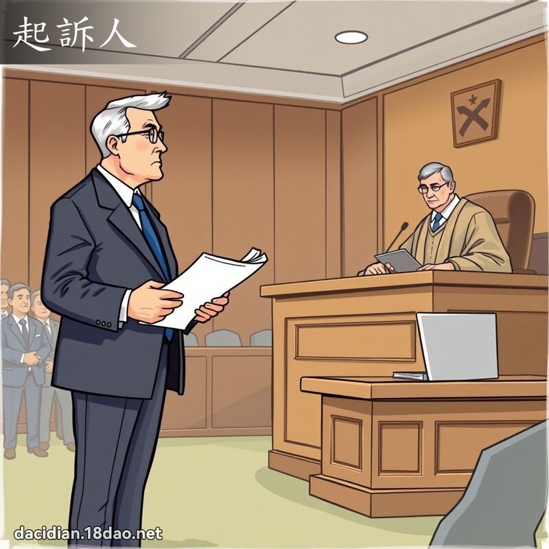 起诉人 - 国语大辞典配图