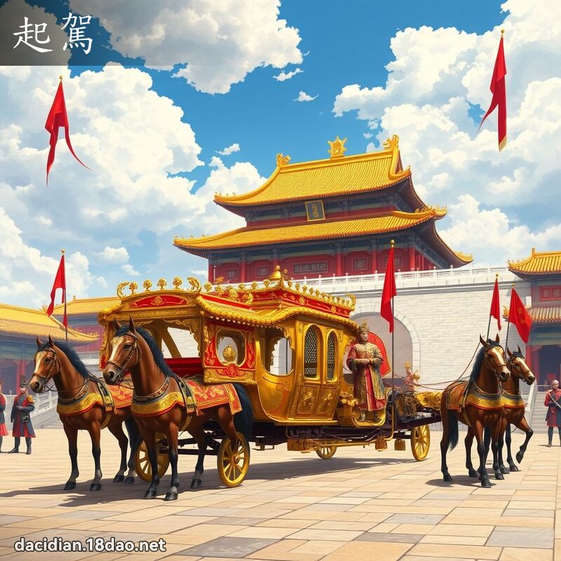 起驾 - 国语大辞典配图