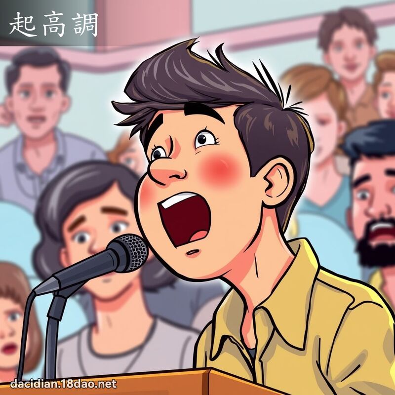 起高调 - 国语大辞典配图