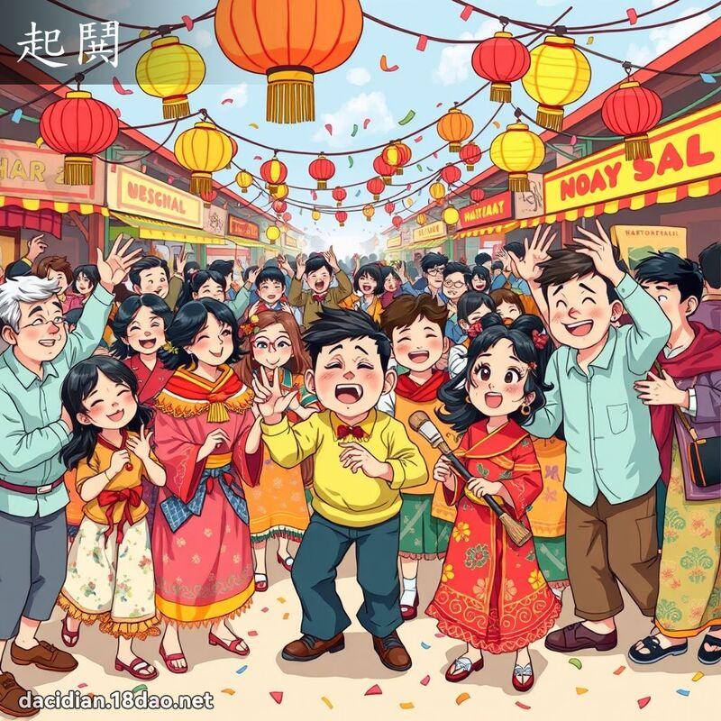 起鬨 - 国语大辞典配图