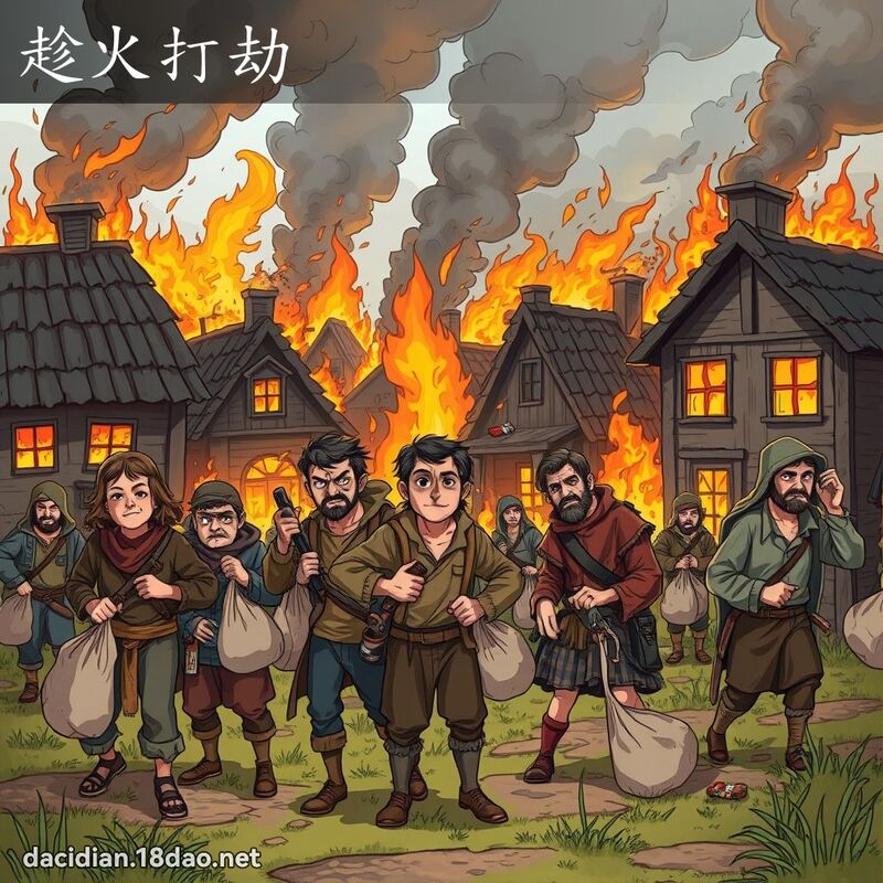 趁火打劫 - 國語大辭典配圖