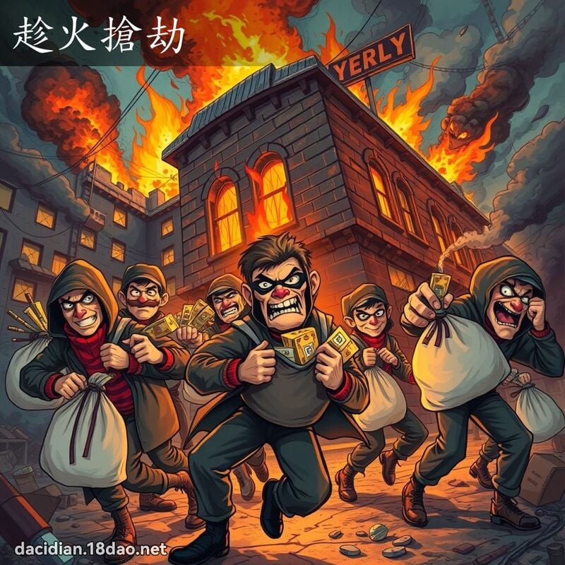 趁火搶劫 - 國語大辭典配圖
