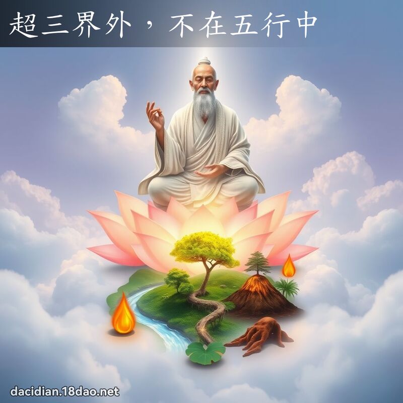 超三界外，不在五行中 - 國語大辭典配圖