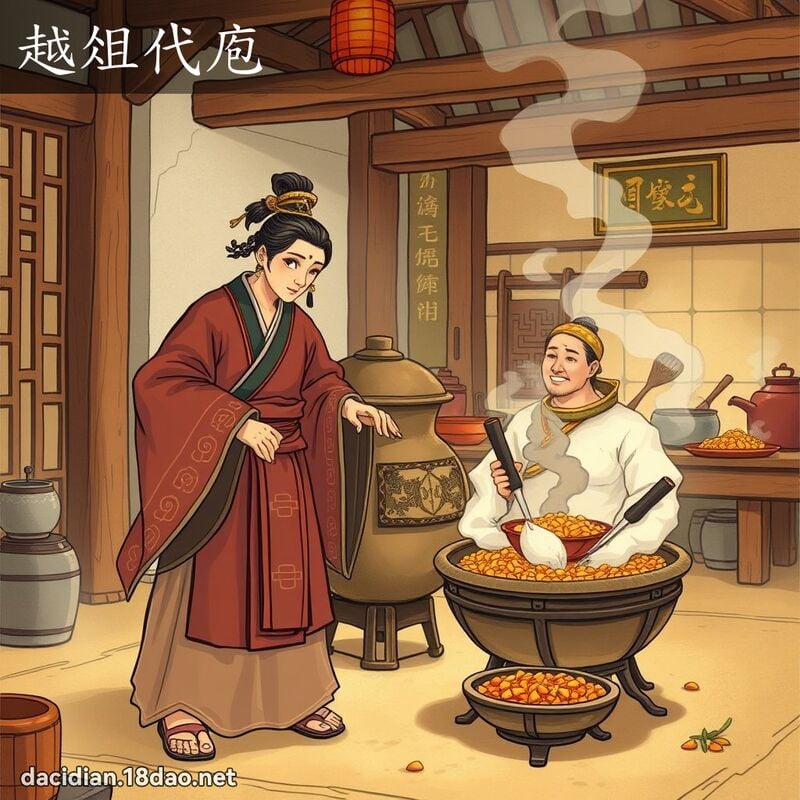 越俎代庖 - 国语大辞典配图