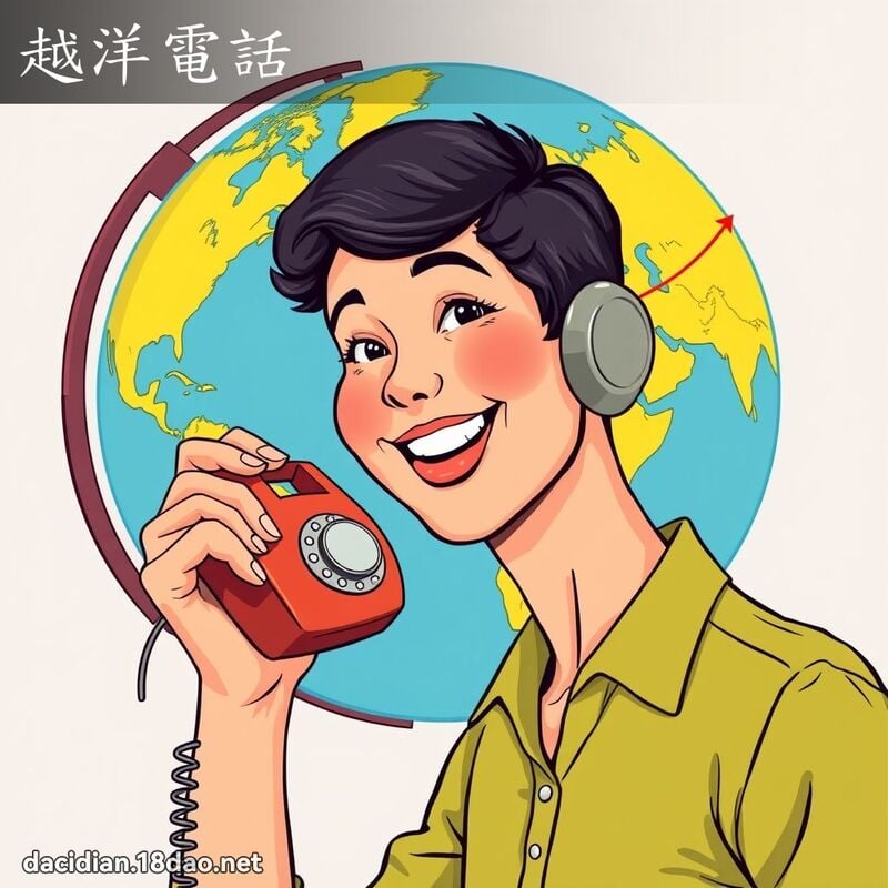 越洋電話 - 國語大辭典配圖