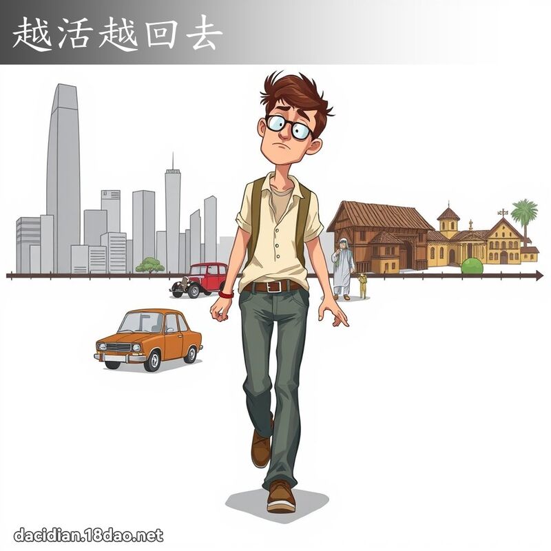 越活越回去 - 国语大辞典配图